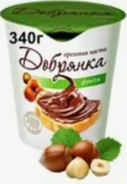 Паста ореховая Добрянка фундук 340гр Акконд