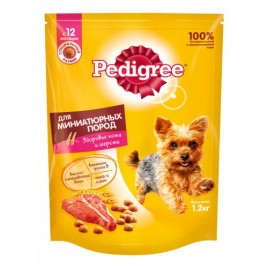 Педигри сух.д\взросл.собак мини пород Говядина 1,2 кг