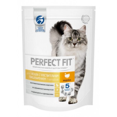 PERFECT FIT сух/чувсвтит.кошек Индейка 190г