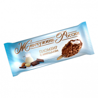 Эскимо Жемчужина России пломбир миндаль 80г