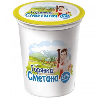СЗМЖ Сметана "Горянка" 25% 400гр