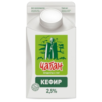 БЗМЖ Кефир "Чабан" 2,5% 450гр ПюрПак