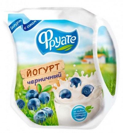 АКЦИЯ!!! БЗМЖ Йогурт питьевой Фруате черника-ежевика 950гр 1,5%
