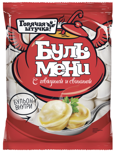 Пельмени "Бульмени с говядиной и свининой" 900г Горячая Штучка