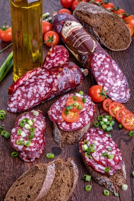 Колбаса Брауншвейгская с/к в/у срез 1кг ДТ Рублевский