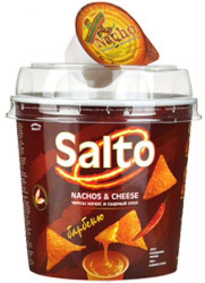 Чипсы кукурузные Начос Барбекю 220гр+соус