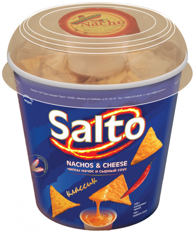 Чипсы кукурузные Начос классические 220гр+соус