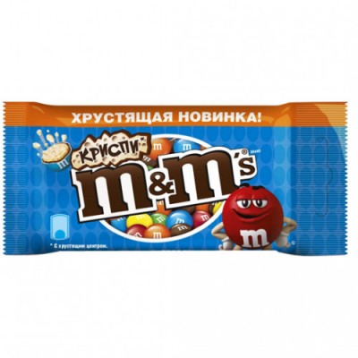 Драже M&Ms арахис Криспи 6 цв. 32г