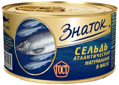 Сельдь натур. в масле Знаток 240гр ж/б