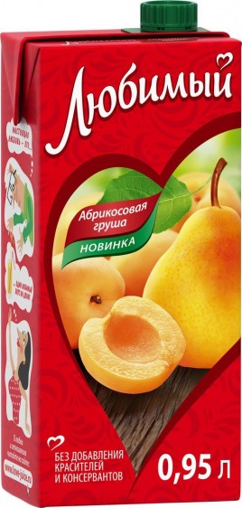 Нектар Любимый  абрикос-груша 0,95л