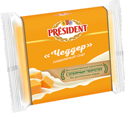 БЗМЖ Сыр "Президент" плавленый Чеддер 150г