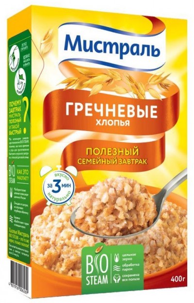 Мистраль Хлопья гречневые 400гр