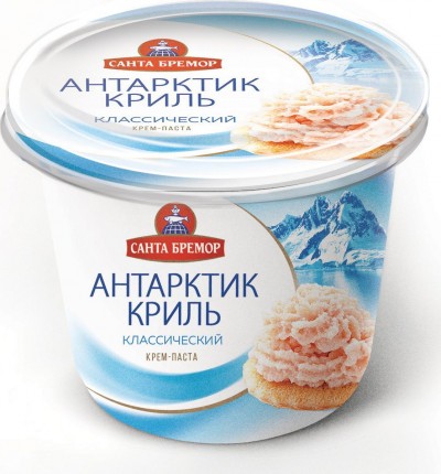 Паста из морепродуктов Антарктик Криль классический 150гр пл/б Санта Бремор