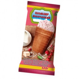 Мороженое Вологодский брусника/клюква стак. ваф. 100г