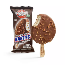 Мороженое Кактус Арахис Карамель 70гр Чистая линия