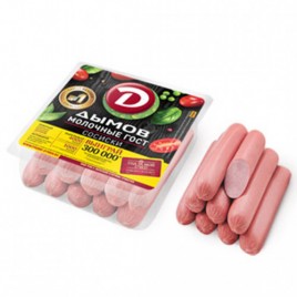 Сосиски Молочные 464 г Дымов