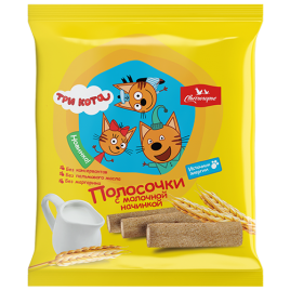 АКЦИЯ!!! Хлебцы Полосочки с молочной начинкой Три Кота 100г Свитлогорье