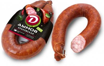Колбаса краковская ГОСТ п/к вак. 400г Дымов