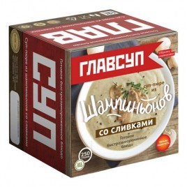 Суп-пюре из шампиньонов со сливками 250г Главсуп