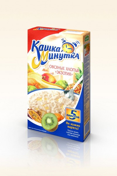 Хлопья овсяные "Кашка-минутка" тропические фрукты экзотик 185гр