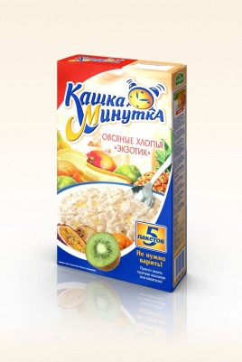 Хлопья овсяные "Кашка-минутка" тропические фрукты экзотик 185гр