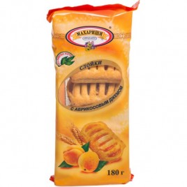 Изделие слоеное "Штрудель" с джемом абрикос 180гр