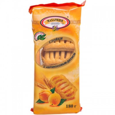 Изделие слоеное "Штрудель" с джемом абрикос 180гр