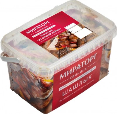 Мираторг Шашлык из свиной шейки охл 1кг