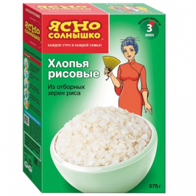 Ясно Солнышко Хлопья рисовые 375гр