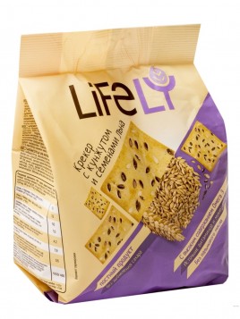 Крекер с семенами льна и кунжутом 180г LifeLy