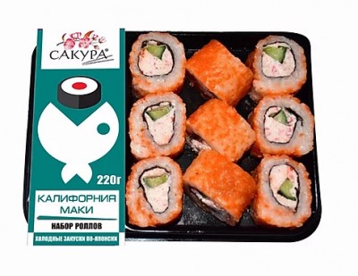 Набор роллов Калифорния маки 260г Великоросс