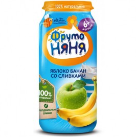 Пюре "Фруто Няня" яблоко, банан, сливки 250г
