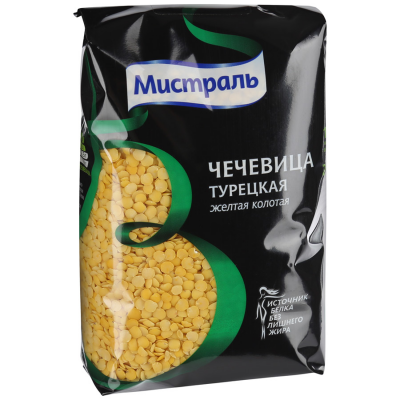 Мистраль Чечевица Турецкая желтая колотая 450г