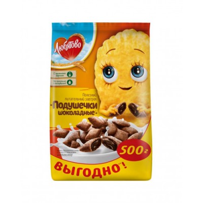 Подушечки с шоколадной начинкой 500гр.Любятово