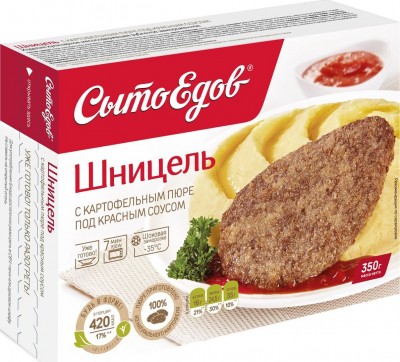 Шницель с картофельным пюре СытоЕдов 350г