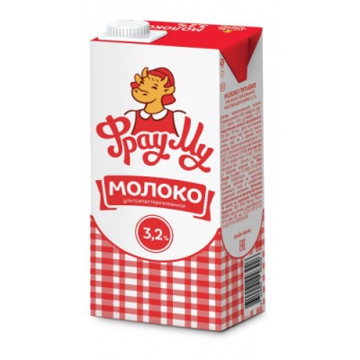 АКЦИЯ!!! БЗМЖ Молоко ультрапас.Фрау-Му  3,2% 0,95л с крышкой