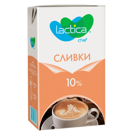 БЗМЖ Сливки ультрапаст. Лактика 10% 1л