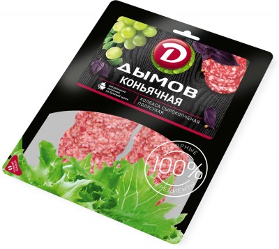 Колбаса Коньячная с/в нарезка 90г Дымов