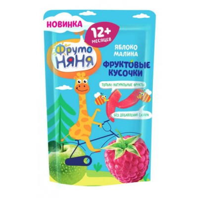 Фруктовые кусочки ФрутоНяня из яблок малины 15г