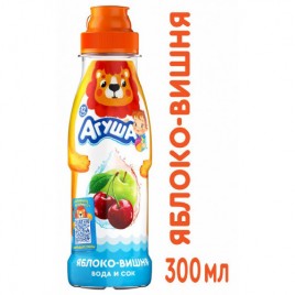 Вода с соком Агуша 300мл яблоко-вишня