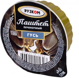 Паштет печеночный "Гусь" Рузком 100г