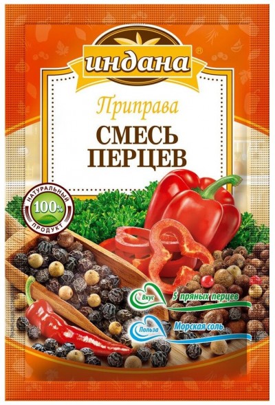 Индана Приправа смесь перцев 15гр