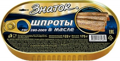 Шпроты в масле 175гр Знаток