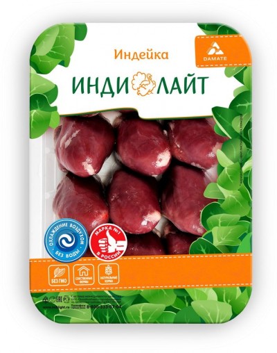 Сердце индейки "Индилайт" 0,5кг лоток