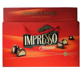 Шоколадные конфеты IMPRESSO в сумке красный 424г