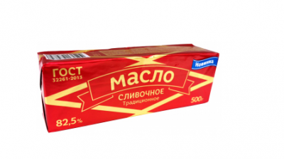 БЗМЖ Масло сливочное традиционное "Новинка" фольга 500г