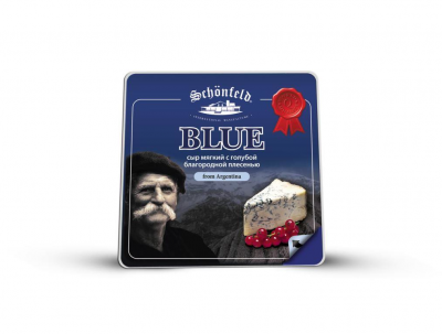 БЗМЖ Сыр  Блю с благородной голубой плесенью Шонфилд 54% 100гр