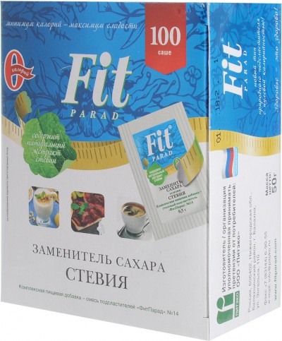 Заменитель сахара ФитПарад №14 100саше