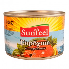 "Sunfeel" Горбуша натур. ж/б 245гр