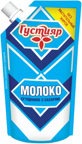 БЗМЖ Молоко сгущенное с сахаром Густияр 270г дой-пак